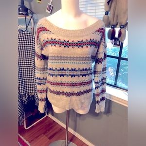 Adorable off the shoulder sweater